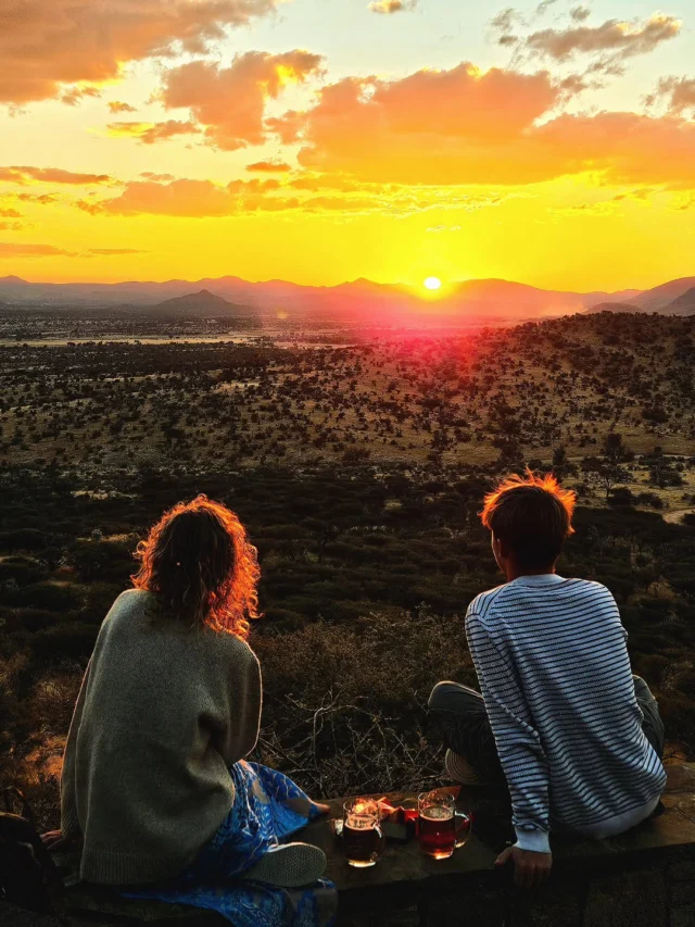 Golden Hour Magic at GocheGanas!

There's nothing quite like winding down the day with a drink, good company by your side, and this breathtaking view stretching out before you. 

At GocheGanas Lodge, every sunset paints a masterpiece across the sky, a moment of peace, connection, and awe that stays with you long after the sun dips below the horizon.

Here’s to unforgettable evenings in the heart of Namibia.